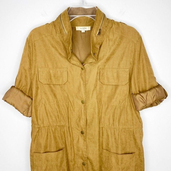 Umgee Golden Tan Cotton Blend Utility Jacket Size Medium - Picture 3 of 9